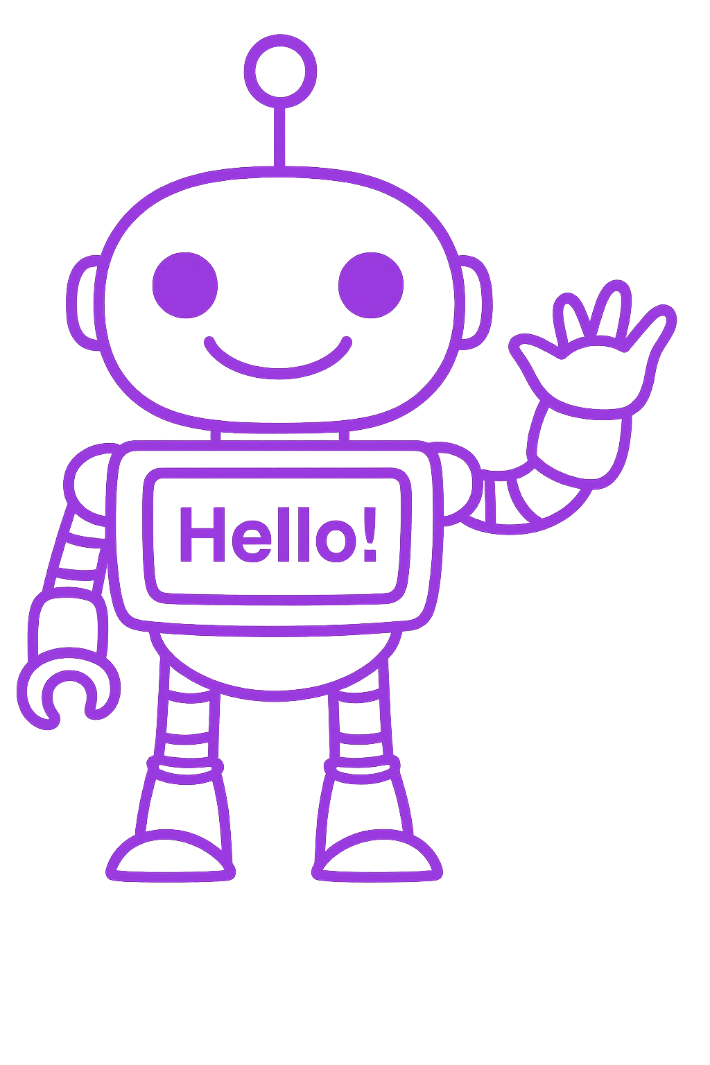 Waving Robot Hello